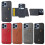 Capa para iPhone 14 Pro com porta-cartões marrom claro 6