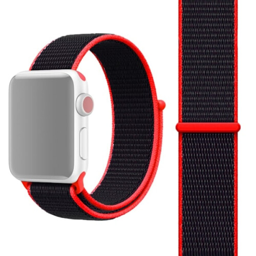 Compatível com Apple Watch de 42 mm/44 mm. Pulseira de nylon laranja. 1