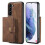 Capa prática com porta-cartões - compatível com Samsung Galaxy S23 Plus Marrom 4