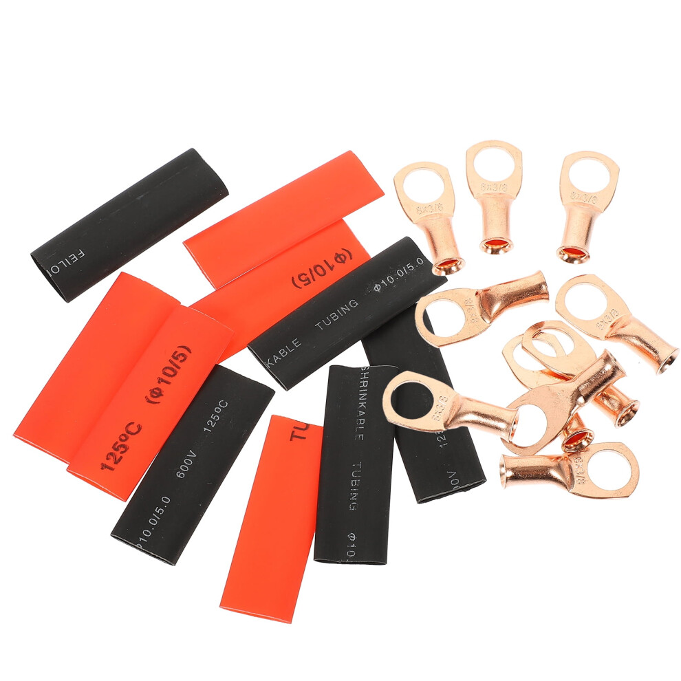 1 Set Battery Terminal Connectors Copper Wire Lugs Battery Cable Lugs With Heat Shrink Tubes 9004841131078