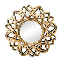 Modern Wall Hanging Mirror 25cm Bathroom Vanity Mirror Decorative Circle Mirror Round Mirror for Hall Hotel Bedroom Background Decoration Aureate