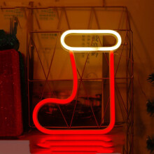 Christmas Light Decorations Indoor, Christmas Lights for Bedroom, Compatible with Christmas Night Lights for Walls Window & Socks Neon Sculptures