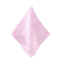 Towel Cotton Absorbent Baby Saliva Bib Portable Infant Feeding Bib Face Washing Towel, Pink, 1pc