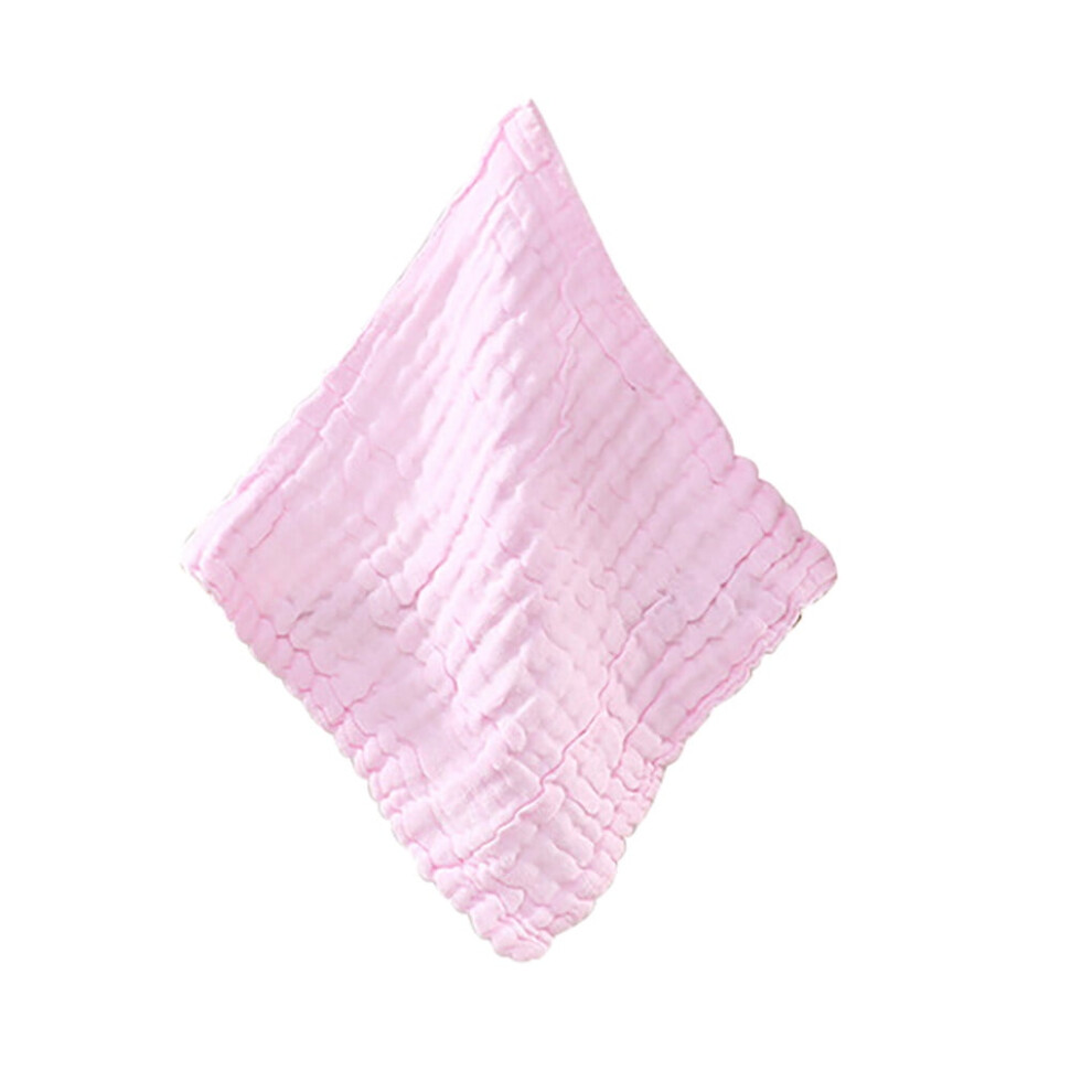 Towel Cotton Absorbent Baby Saliva Bib Portable Infant Feeding Bib Face Washing Towel, 1Pc Pink
