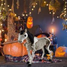 YOTQUSKI Skeleton Horse Halloween Figurine, Resin Decoration Ornament for Home Desktop Gift, Compatible with 2024 Halloween Crafts