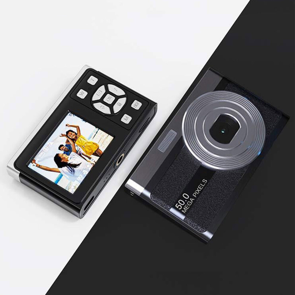 Jacenvly 4K Hd Digital Camera, 50Mp, 16X Zoom, 2.2" Screen, Ccd, Portable For Students, Elephant Gift, Compatible With Campus Use White 9004841134864