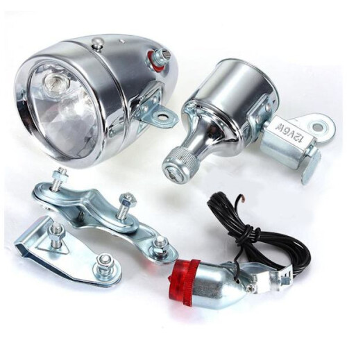 Bicycle12V6W Γεννήτρια προβολέα Κιτ πίσω φώτων Πακέτο φωτισμού δυναμό τριβής