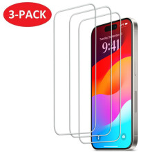 Pachet de 3 - compatibil cu iPhone15Pro, folie de protecție din sticlă securizată compatibilă cu iPhone14Pro
