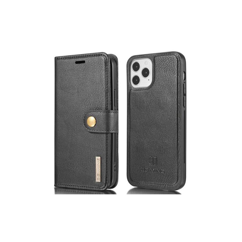 Dg.ming Compatible With Iphone 13 Split Leather Wallet Case - Black 9340258050473