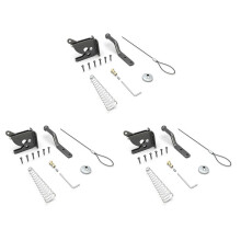 ckepdyeh3PCS Deurslot met veertrekker, hekdeurslot, klein hekslot met touw, geschikt voor hekpoorten