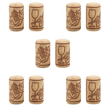Lot de 30 bouchons de vin décoratifs en liège pour la cuisine et le salon (couleurs assorties)