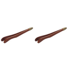Ensemble de 2 pinces à thé, pinces de service, porte-outils décoratifs pour pâtisserie, accessoires en bois