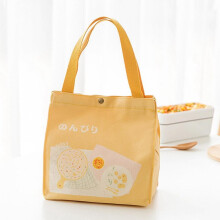 Isolierte Lunchtasche für Damen, waschbare Mini-Tragetasche mit Kordelzug, niedliche Thermotasche aus Canvas für Teenager und Kinder,