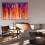 Pintura abstrata colorida em tons de roxo e laranja, pôster em tela, ideal para decoração de quarto e escritório, 20x30 cm (8x12 polegadas). 6
