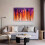 Pintura abstrata colorida em tons de roxo e laranja, pôster em tela, ideal para decoração de quarto e escritório, 20x30 cm (8x12 polegadas). 5