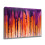 Pintura abstrata colorida em tons de roxo e laranja, pôster em tela, ideal para decoração de quarto e escritório, 20x30 cm (8x12 polegadas). 2