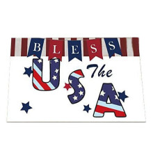 Apportez une touche américaine à votre intérieur avec notre magnifique tapis drapeau en velours cristal – idéal pour la décoration du 4