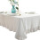 HGYCPP Rustic Vintage Flounces Ruffle Trim Tablecloth Washable Cotton Linen Table Cover 1