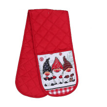 Maison Concepts Gants de cuisine doubles de Noël Triple Gnome - Lot de 2 (6,7 L x 31 l x 1 H)