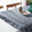 HGYCPP Rustic Vintage Flounces Ruffle Trim Tablecloth Washable Cotton Linen Table Cover 3