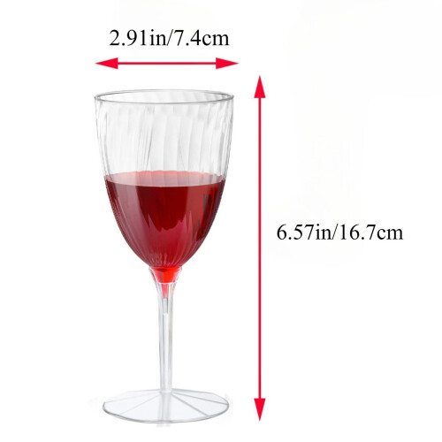Πλαστικά ποτήρια σαμπάνιας μιας χρήσης 180ml, ποτήρια κρασιού με ψηλό στέλεχος, 1