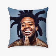 AIVO Deniro Farrar Custom Pillow Case Gepersonaliseerde vierkante kussenhoes van gesponnen polyester Decoratief kussen voor bed, bank of