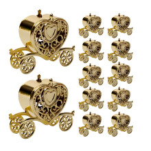 12 pezzi Scatola per caramelle a forma di carrozza, porta caramelle, scatola per dolcetti e snack, scatole decorative per bomboniere, scatole regalo