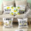 Μαξιλαροθήκες Cheer.US Lemon 18x18" Buffalo Check, συμβατές με καλοκαιρινή διακόσμηση 3