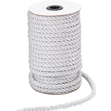8mm 20 Yards 3 Braided Cord Thread Decorative Twisted Nylon Cord String Shiny Cord Thread