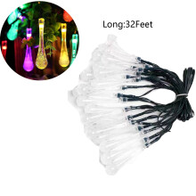 Guirlande lumineuse de Noël BESTSKY, ampoules LED étanches, guirlande lumineuse d'extérieur 8 modes, 10 m, gouttes multicolores