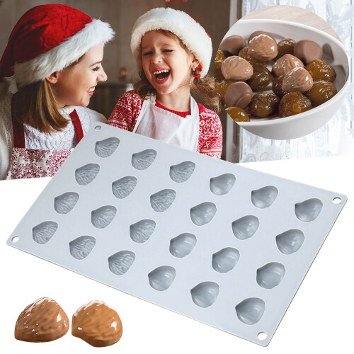 Uclet Cake Mould Christmas DIY Simulation Chestnut Silicone Tools Dinner Plate Decoration Baking Tools