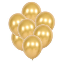 Lot de 50 ballons dorés métallisés pour fête d'anniversaire, 26 cm, argent