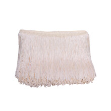 Guardung Polyester Fringe Trim For Crafts And Sewing – Choose Variety Of Styles Crafts DIY Clothing Tassel white