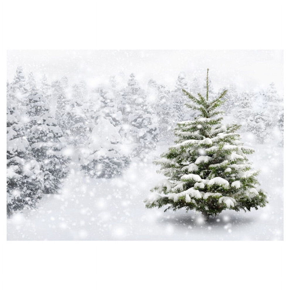 210X150cm Winter Snow Background Cloth Snowflake Christmas Tree Glitter Photography Backdrops, F White 9389440748552