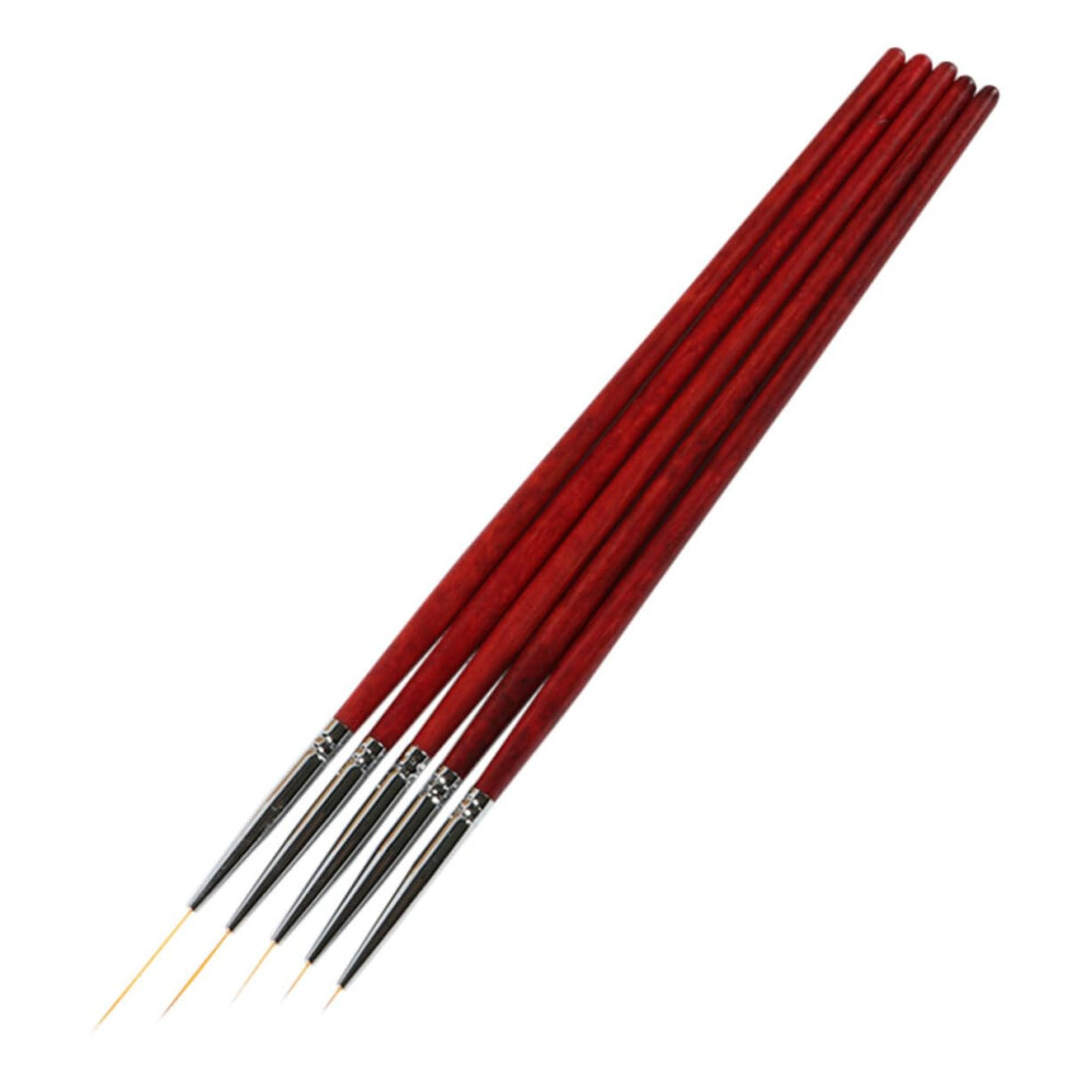 5pcs Nail Art Brush and Pen Set for Precise French Manicure and Professional Detailing