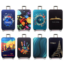 harmtty Flower Print Elastic Dust Proof Travel Suitcase Luggage Protective Cover Case,M 6