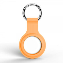 Airtag kompatibel med Apple-skal i silikon med nyckelring, 11 färger, orange