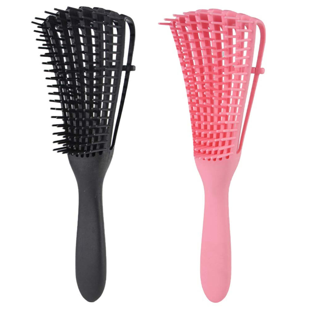 Detangling Brush for Natural Hair with Gentle Knot Removal and Scalp Massage for 3A to 4C Curls