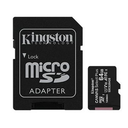 MEM-MICROSD-KINGSTON-SDCS2/64GB - MICRO SD-KORT 64GB KLASSE 10