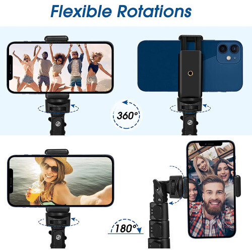 Βάση τρίποδου τηλεφώνου & τρίποδο Selfie Stick, τρίποδο κινητού τηλεφώνου 62" All in One με 1
