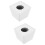 2pcs Microphone Logo Microphone Case White Plastic Wireless 9
