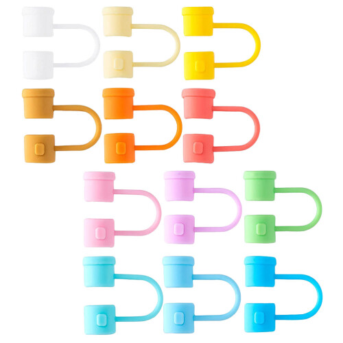 60 Pcs Reusable Silicone Straw Cover Caps For Drinking Straws 2