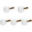 5Pcs Wooden Handle Glass Creamer Pitcher Cup Set 3