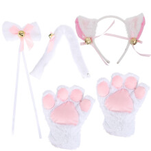 2 Sets Cat Ears And Tail Kitten Accessories Cosplay Costumes Girl