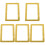 5Pcs Golden Copper Paperweight Calligraphy Supplies Rectangular Frame 4