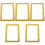 5Pcs Golden Copper Paperweight Calligraphy Supplies Rectangular Frame 5
