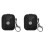 2Pcs Compact Black PU Earphone Protector Impact Resistant Sleeve 2