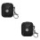 2Pcs Compact Black PU Earphone Protector Impact Resistant Sleeve 6