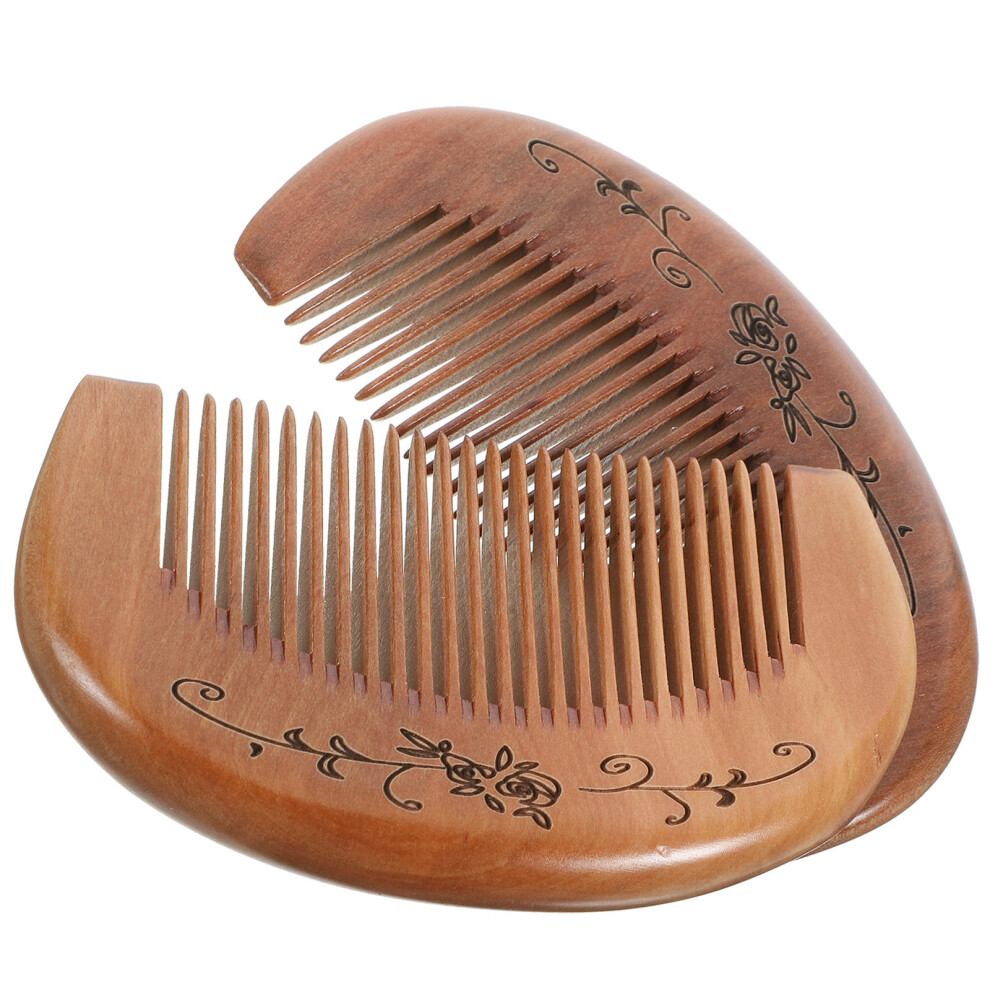 Aboofan 6Pcs Wooden Hair Comb For Women Massage Comb Static Relief For Daily Use And Travel Made From Natural Wood