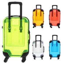 5Pcs Plastic Mini Travel Suitcases Kids Roller Luggage Pretend Play